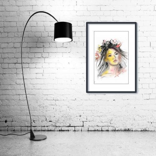 ‘Veil of Dreams’ - Wall Art with Lamp