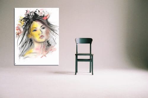 ‘Veil of Dreams’ - Large Canvas With Chair